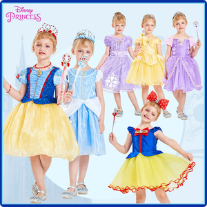 Disney迪士尼白雪公主裙苏菲亚爱丽丝连衣裙夏季儿童仙蒂礼服裙女