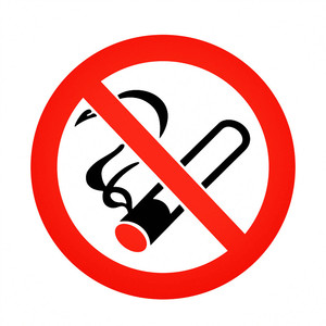 汽车反光贴纸禁烟警示标识车尾车窗个性11047禁止吸烟标志无烟