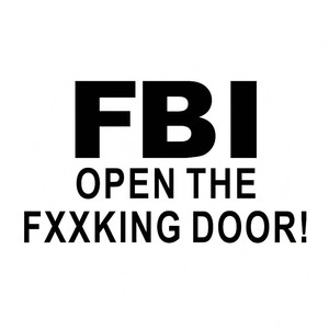 防水反光汽车贴纸破门而入执法口语快开门a129美国联邦调查局fbi