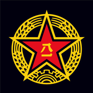 汽车装饰贴纸防雨水反光个性创意军事2009八一五角星陆军徽