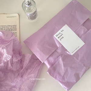 ins风温柔浅紫色雪梨纸礼物包装纸礼盒打底纸拍照背景花束褶皱纸