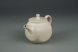 日本紫砂壶 常滑烧 甚秋 马未都九宫壶匠人 白泥五角切立皲裂纹