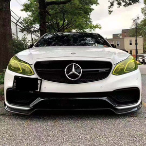 奔驰e级w212真e63前唇改装包围碳纤维巴博斯前铲后唇侧裙尾翼尾唇