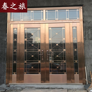 春之旅不锈钢门304防盗门不锈钢大门单元楼宇进户子母门车库门