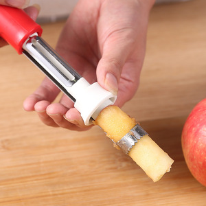伸缩水果取芯器苹果去核器不锈钢梨子果芯抽二合一收缩水果削皮器