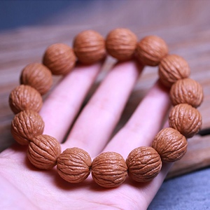 000人付款淘宝猴头雕刻唐八棱老型桶珠小核桃手串美国猴头十八罗汉