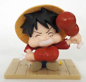正版 万代 扭蛋 海贼王世界收藏 吃肉路飞 啃肉路飞 日版现货