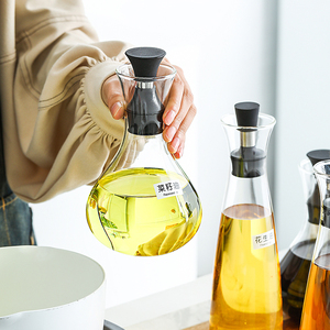 创意防滴漏玻璃酱油壶密封香油壶调味瓶厨房用品家用橄榄油瓶醋瓶