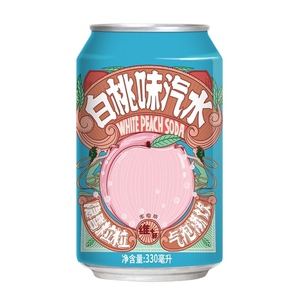 隐雪清新白桃汽水网红果味水蜜桃气泡水碳酸饮料330ml*24罐整箱