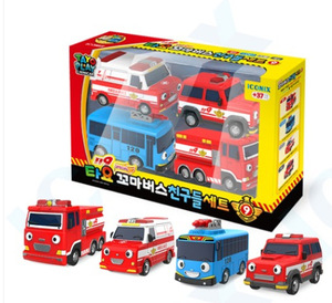 韩国tayo太友儿童公交车小巴士公共汽车回力救护车玩具车套装组合