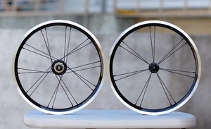 【h&h】小布折叠车用台湾 rolf 轮组 前14后20 910g