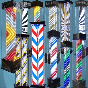 挂墙双转落地led美发转灯理发店户外防水全亮彩灯发廊大玻璃灯箱