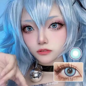 cupid丘比特式守蓝浅蓝色雪域灰草莓冰浮光系列cos年抛美瞳wn