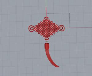 r9 中国结 绳子 中国红 犀牛rhino代做C4D/3Dmax/maya建模型