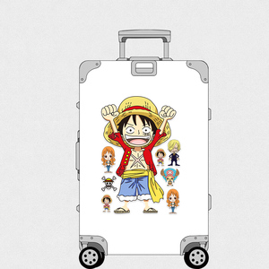 海贼王路飞行李箱贴纸大整张防水不留胶箱子贴画拉杆箱贴纸全贴大号