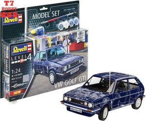 REVELL利华1/24车模VW Golf GTI Builders Choice带油漆胶水67673