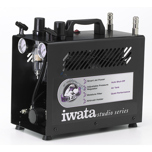 日本 岩田 IWATA 模型喷涂专用可调压带气罐自停机气泵 IS-975SH