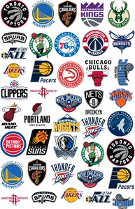 NBA篮球队纹身定制定做雷霆队标纹身贴球迷纹身骑士标志logo 勇士