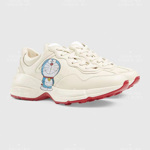 gucci 新款 doraemon x gucci联名系列机器猫印花运动鞋 休闲鞋