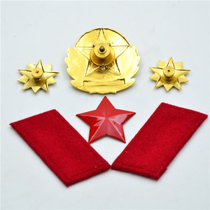 户外军迷老货收藏红色65红五星85红领章 87帽徽领花星星影视道具