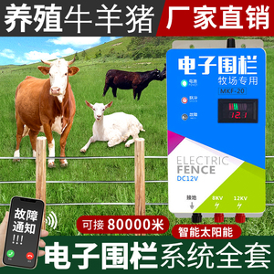 电子围栏脉冲主机系统全套养牛羊猪畜牧养殖智能高压防野猪电围栏