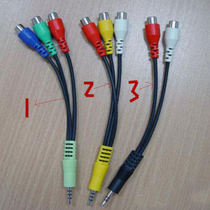 海信液晶电视机接跳舞毯专用一分三一分二及色差线 跳舞毯转接线