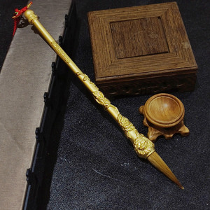 又一珠宝 999足金黄金毛笔金榜题名文昌笔状元笔高考礼物可写字