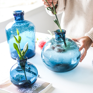花瑾。创意气泡花瓶 艺术手作玻璃器皿 水培水植瓶 插花摆件摆饰