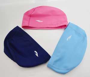 hosa浩沙最新款游泳帽男女护耳防水硅胶pu布舒适泳帽120171104