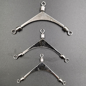 海钓黄三叉环不锈钢三角扁担分叉器人字美式天平自制串钩抛竿配件