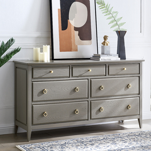 美式五斗柜实木抽屉式卧室储物收纳柜子客厅简约装饰斗柜家具