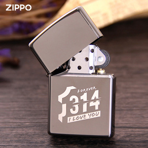正品zippo打火机正版美国男zppo原装zipoo芝宝zip黑冰今生誓言zp