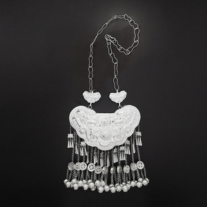 苗族银饰大小号长命锁压领项圈侗族贵州凯里特色少数民族服装饰