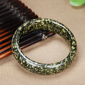 纯天然西藏药王石金花手镯藏宝陨玉磁疗玉镯 直播专拍