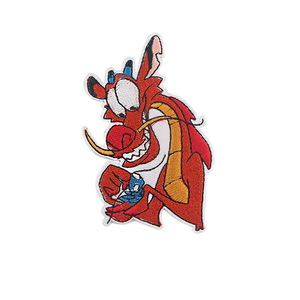 花木兰 木须龙布贴 刺绣帽子毛巾印花补丁贴服装箱包辅料背胶布贴