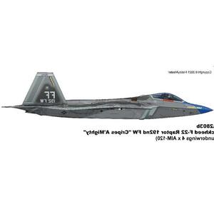 7月定 hm ha2803b f22 战斗机 f-22 猛禽 cripes amighty 蓝鼻子