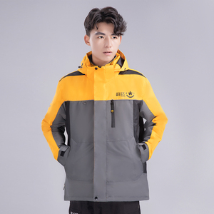 韵达快递工作服春秋季冬季冲锋衣两件套季加厚长袖秋工装官网同款