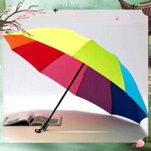 七彩雨伞可折叠
