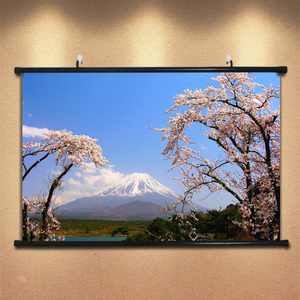 日式家居壁画客厅墙上装饰画樱花富士山日本料理店有框画客厅壁画