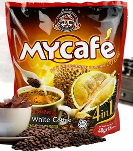 包邮马来西亚进口咖啡树槟城榴莲白咖啡四合一速溶咖啡粉600g袋装