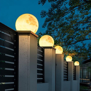 球形圆球太阳能柱头灯围墙灯大门灯门柱灯户外别墅庭院柱子灯门灯
