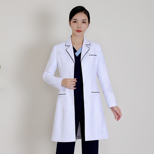韩版高档整形医院医生服修身护理白大褂牙科口腔医生外套实验室服