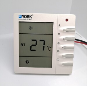 约克中央空调液晶温控器风机盘管三速开关面板apctms2000dbda