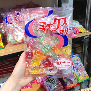 日本寒天金城什锦水果软糖草莓菠萝哈密瓜葡萄橘子糖喜糖儿童糖果