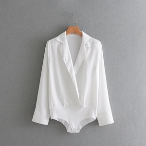 大码伪娘性感连体衣变纯色男用衬衫男士反串女装大佬男扮女装套装