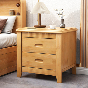 实木床头柜卧室小型床边柜简约现代家用收纳储物柜简易床头置物架