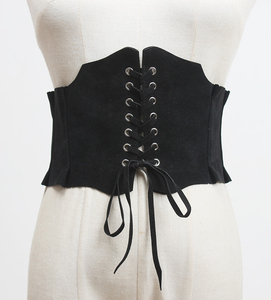 欧美复古宫廷式女士搭配衬衫连衣裙束腰系带式宽腰封时尚束腰腰带