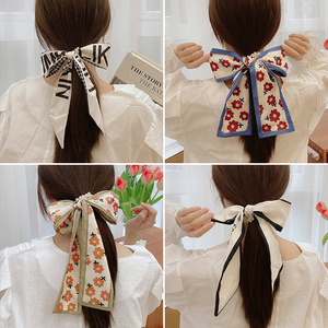 丝巾发带女绑发网红2021年新款法式扎头发丝带头饰发绳带飘带头巾