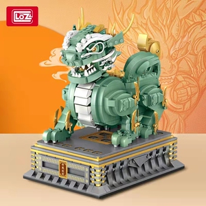 loz俐智祥瑞麒麟国潮当道故宫宫廷玩具小颗粒拼装模型中国风积木