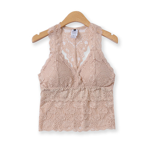 美背内衣秋季新款外贸女装甜美蕾丝带海绵无钢圈蝴蝶背文胸11618